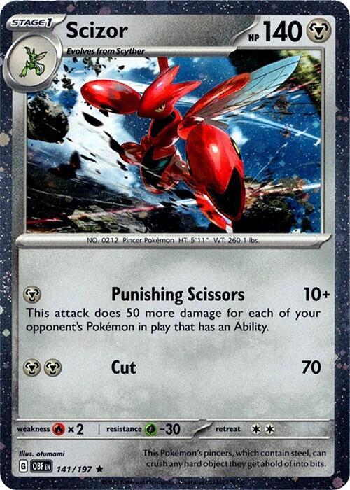 Scizor 141/197 (Cosmos Holo) Holofoil Miscellaneous Cards & Products