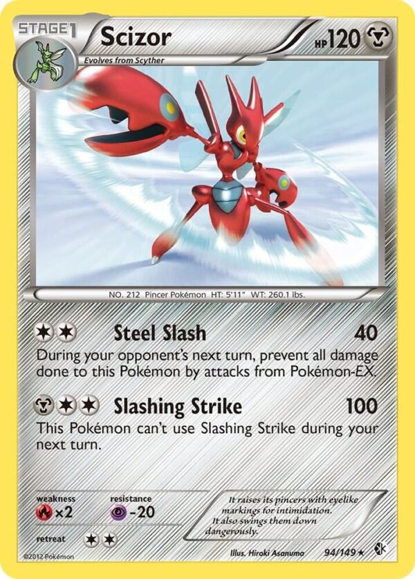 Scizor 94/149 Holofoil Boundaries Crossed