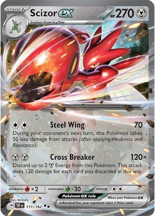Scizor ex 111/162 Holofoil SV05: Temporal Forces