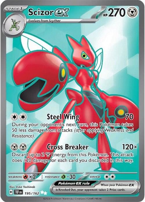 Scizor ex 195/162 Holofoil SV05: Temporal Forces Scizor ex 195/162 Holofoil SV05: Temporal Forces