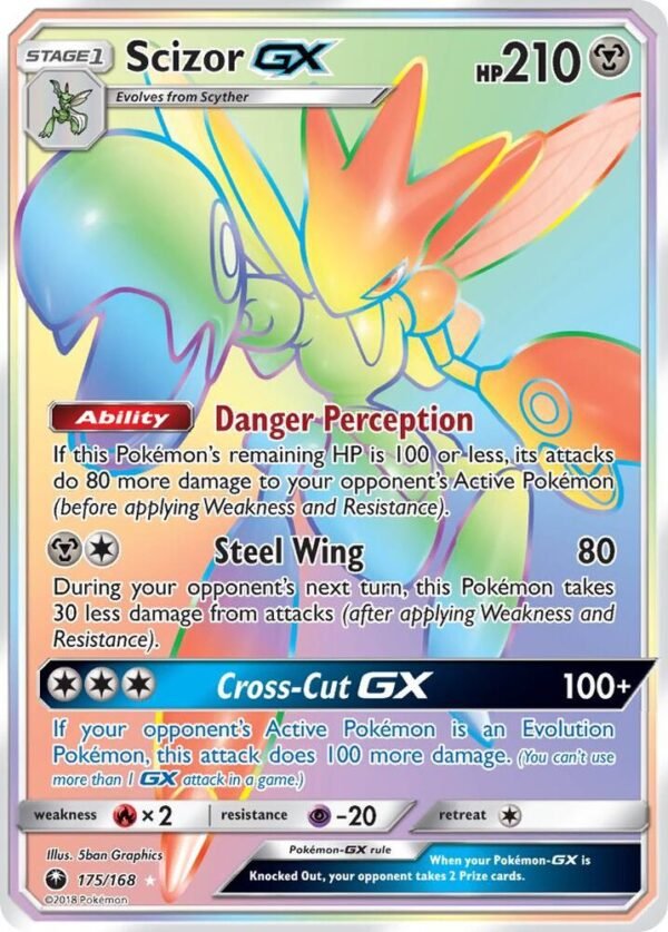 Scizor GX (Secret) 175/168 Holofoil SM – Celestial Storm Scizor GX (Secret) 175/168 Holofoil SM – Celestial Storm