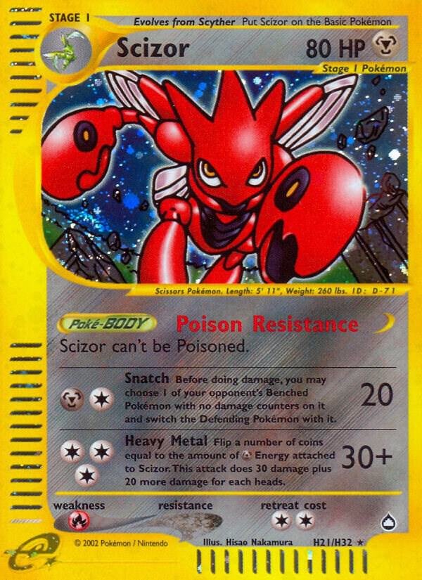 Scizor (H21) H21/H32 Holofoil Aquapolis