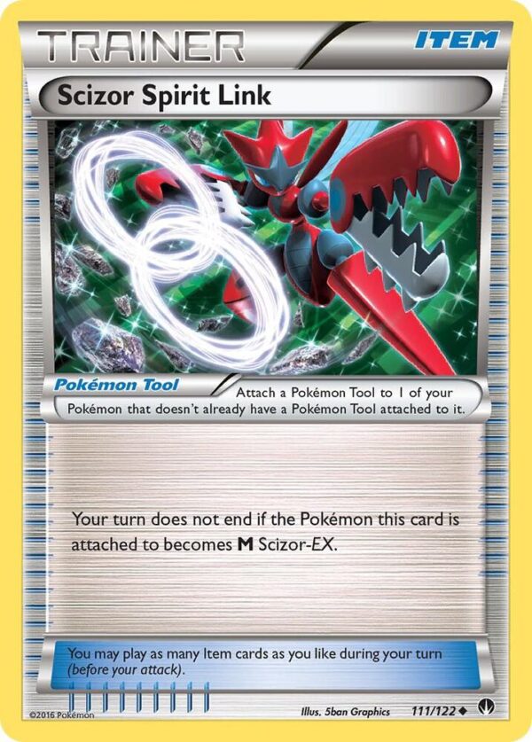 Scizor Spirit Link 111/122 Reverse Holofoil XY – BREAKpoint Scizor Spirit Link 111/122 Reverse Holofoil XY – BREAKpoint