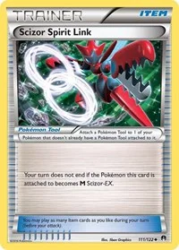 Scizor Spirit Link | 111/122 | Reverse Holofoil | XY - BREAKpoint Scizor Spirit Link | 111/122 | Reverse Holofoil | XY - BREAKpoint