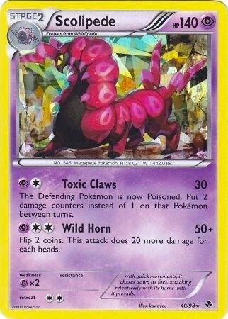Scolipede 40/98 (BW Emerging Powers) 040/098 Holofoil Deck Exclusives Scolipede 40/98 (BW Emerging Powers) 040/098 Holofoil Deck Exclusives