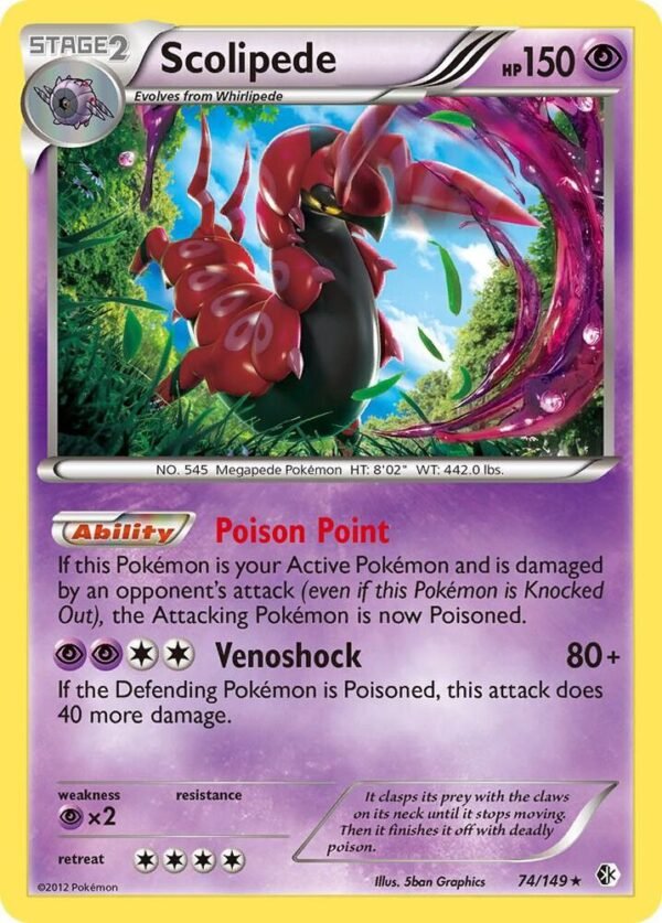 Scolipede 74/149 Reverse Holofoil Boundaries Crossed