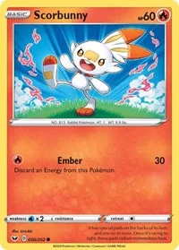 Scorbunny (030) | 030/202 | Reverse Holofoil | SWSH01: Sword & Shield Base Set