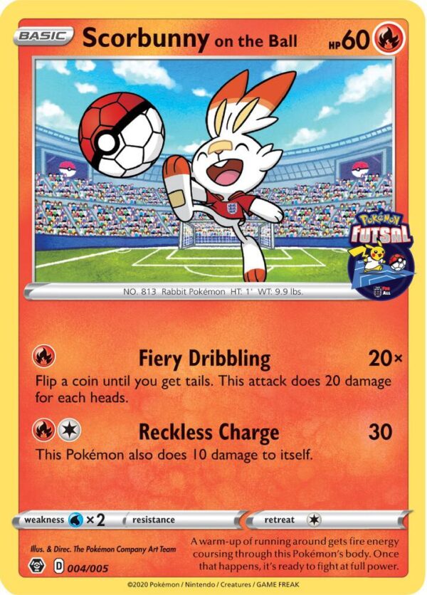 Scorbunny on the Ball 004/005 (Pokemon Futsal) Normal Miscellaneous Cards & Products