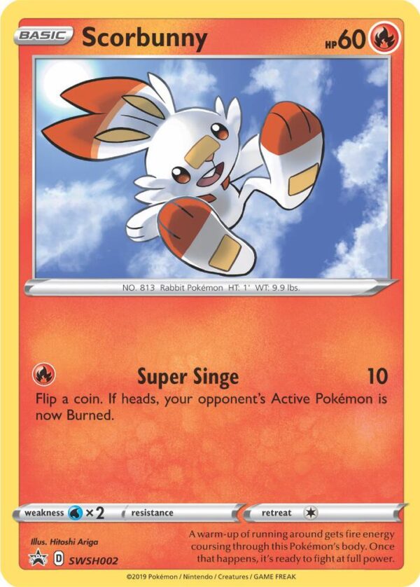 Scorbunny SWSH002 Holofoil SWSH: Sword & Shield Promo Cards
