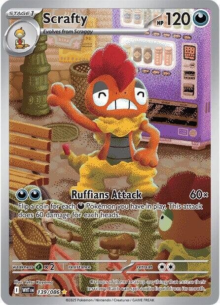 Scrafty 139/086 Holofoil SV: White Flare Scrafty 139/086 Holofoil SV: White Flare