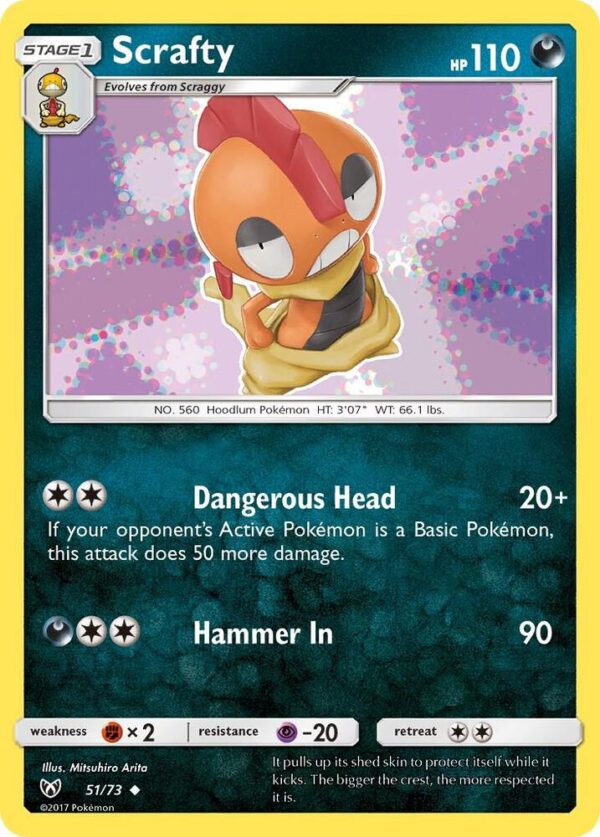 Scrafty 51/73 Normal Shining Legends