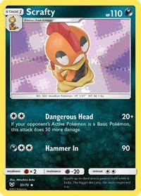 Scrafty | 51/73 | Reverse Holofoil | Shining Legends Scrafty | 51/73 | Reverse Holofoil | Shining Legends