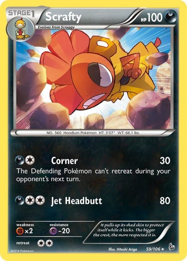 Scrafty 59/106 Normal XY – Flashfire Scrafty 59/106 Normal XY – Flashfire