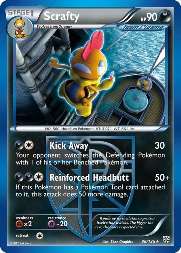 Scrafty (Team Plasma) 86/135 Normal Plasma Storm Scrafty (Team Plasma) 86/135 Normal Plasma Storm