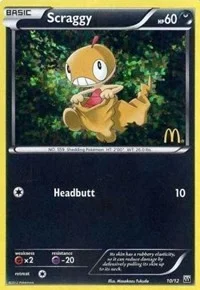 Scraggy | 10/12 | 010/012 | Holofoil | McDonald's Promos 2012
