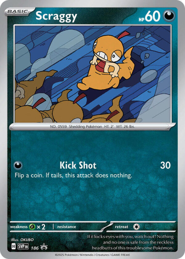Scraggy 186 Holofoil SV: Scarlet & Violet Promo Cards