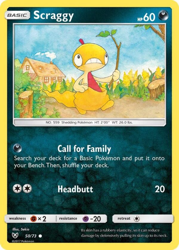 Scraggy 50/73 Reverse Holofoil Shining Legends