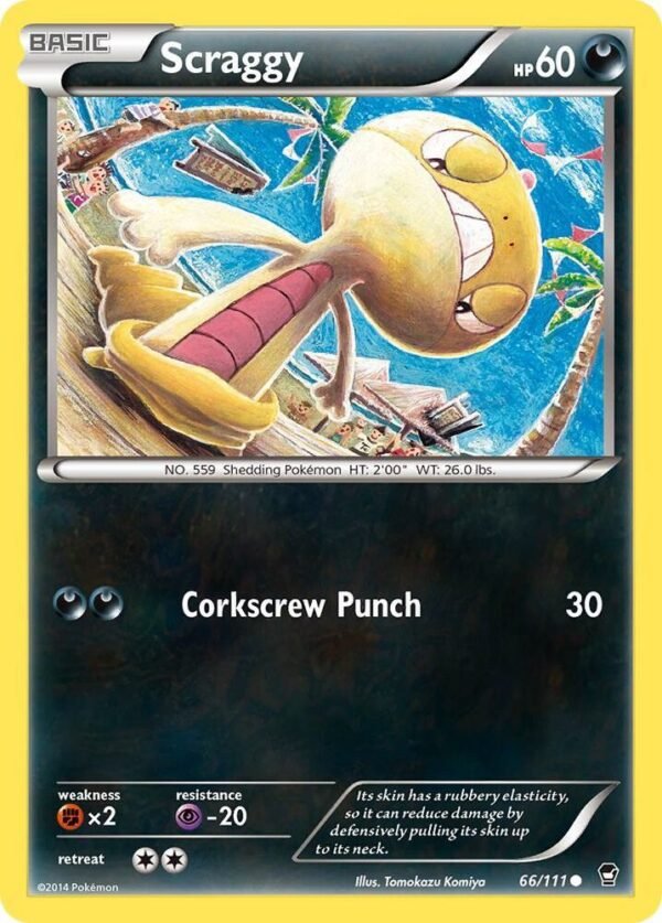 Scraggy 66/111 Reverse Holofoil XY – Furious Fists Scraggy 66/111 Reverse Holofoil XY – Furious Fists