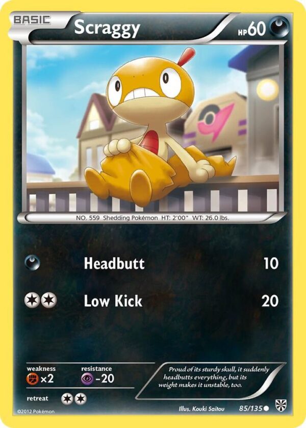 Scraggy 85/135 Reverse Holofoil Plasma Storm Scraggy 85/135 Reverse Holofoil Plasma Storm