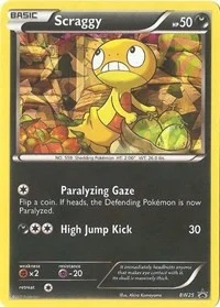 Scraggy | BW25 (Cracked Ice Holo) | Holofoil | Black and White Promos