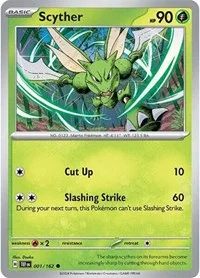 Scyther | 001/162 | Reverse Holofoil | SV05: Temporal Forces