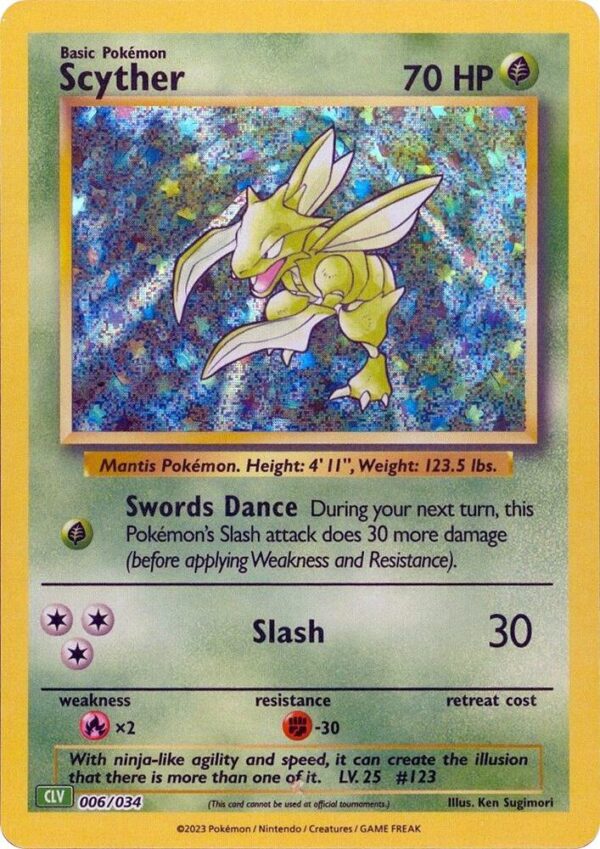 Scyther 006/034 Holofoil Trading Card Game Classic