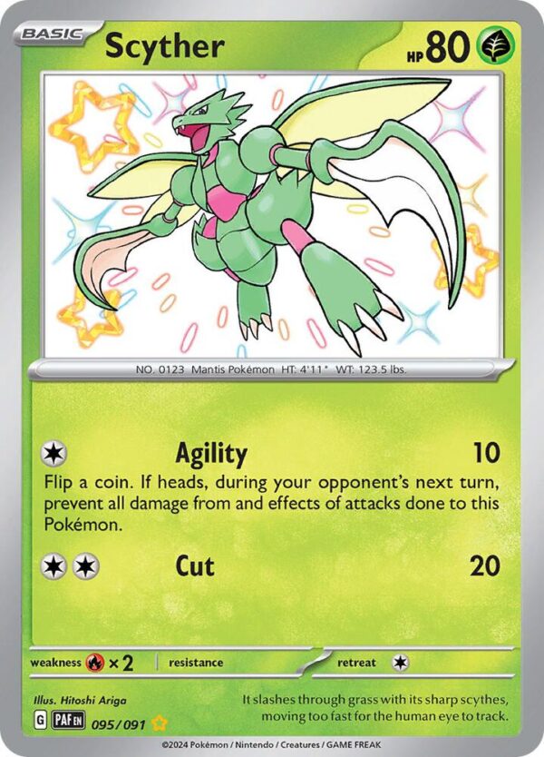 Scyther 095/091 Holofoil SV: Paldean Fates Scyther 095/091 Holofoil SV: Paldean Fates