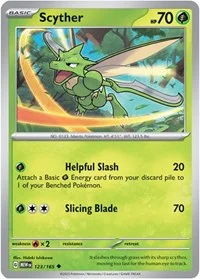 Scyther | 123/165 | Reverse Holofoil | SV: Scarlet & Violet 151