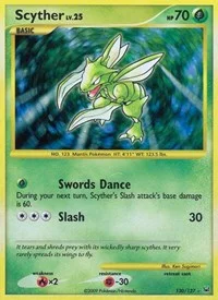 Scyther | 130/127 | Holofoil | Platinum Scyther | 130/127 | Holofoil | Platinum