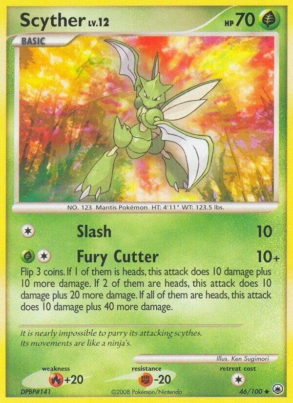 Scyther 46/100 Reverse Holofoil Majestic Dawn Scyther 46/100 Reverse Holofoil Majestic Dawn