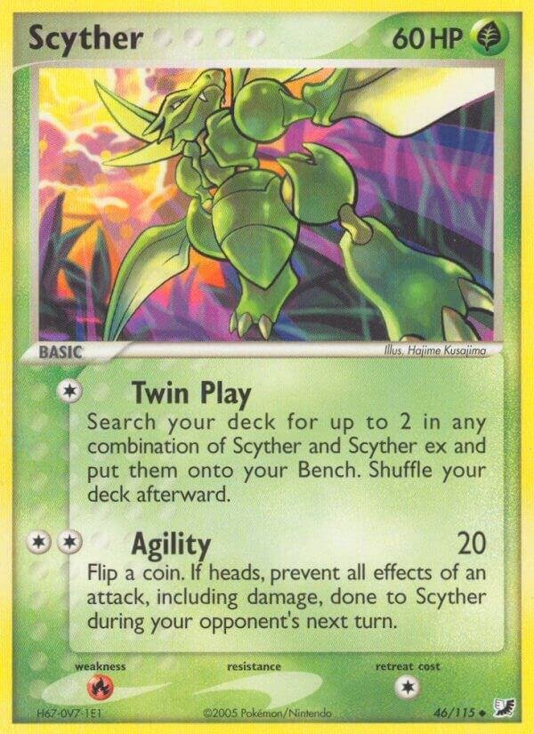 Scyther 46/115 Reverse Holofoil Unseen Forces Scyther 46/115 Reverse Holofoil Unseen Forces