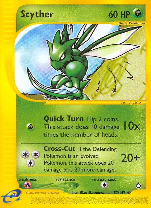 Scyther (57) 057/147 Reverse Holofoil Aquapolis