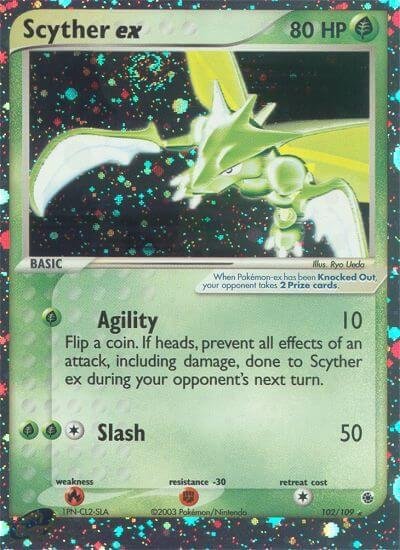 Scyther ex 102/109 Holofoil Ruby and Sapphire