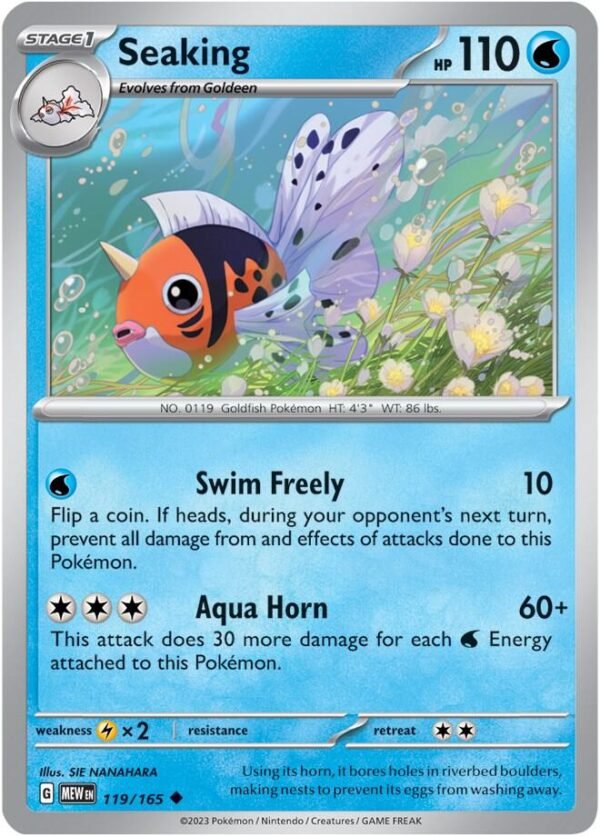 Seaking 119/165 Reverse Holofoil SV: Scarlet & Violet 151