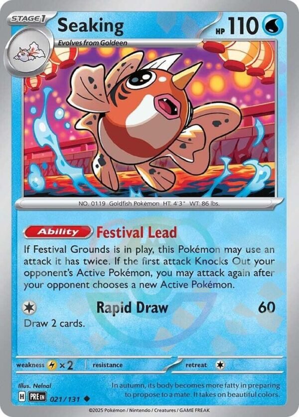 Seaking (Master Ball Pattern) 021/131 Holofoil SV: Prismatic Evolutions