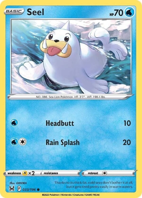 Seel 033/196 Normal SWSH11: Lost Origin