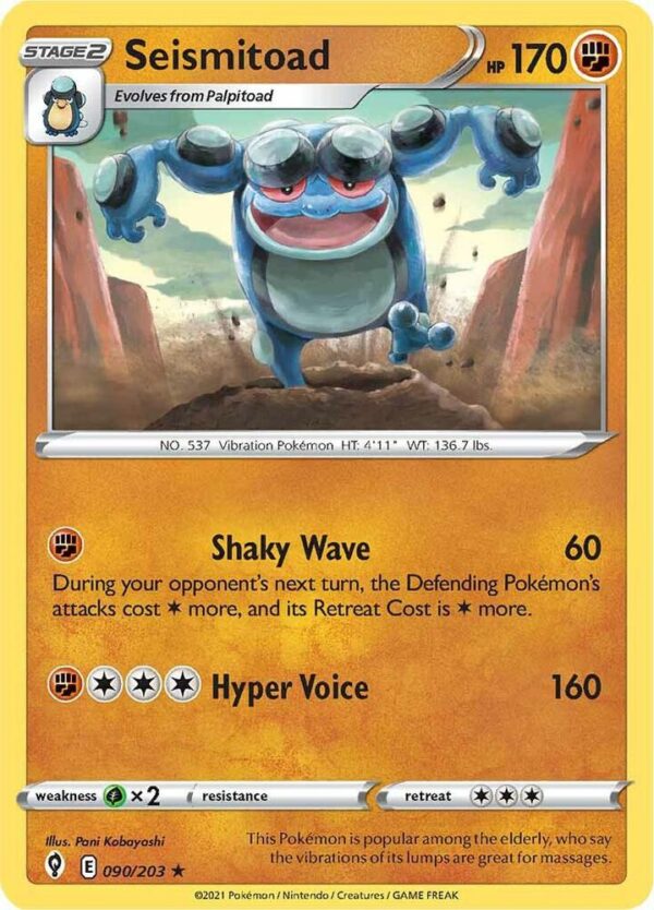 Seismitoad 090/203 Normal SWSH07: Evolving Skies