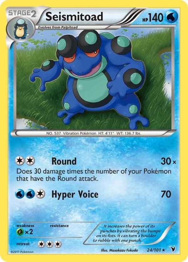 Seismitoad 24/101 Reverse Holofoil Noble Victories Seismitoad 24/101 Reverse Holofoil Noble Victories