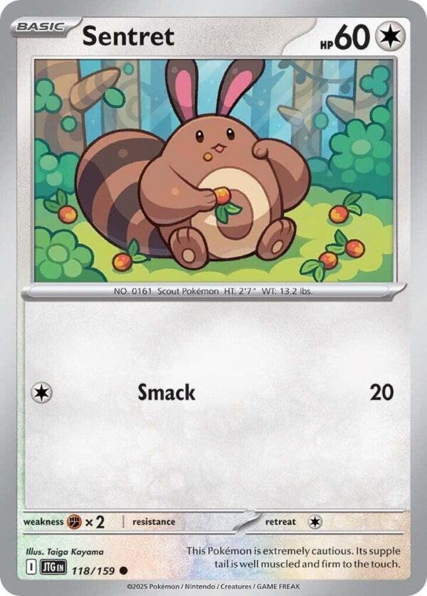 Sentret 118/159 Reverse Holofoil SV09: Journey Together Sentret 118/159 Reverse Holofoil SV09: Journey Together