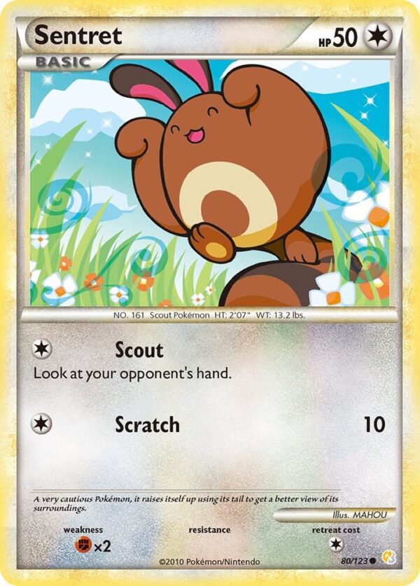 Sentret 80/123 Reverse Holofoil HeartGold SoulSilver