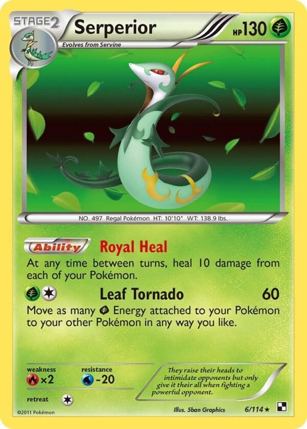 Serperior (6) 6/114 Holofoil Black and White Serperior (6) 6/114 Holofoil Black and White
