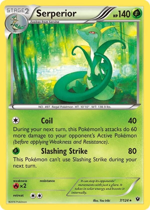Serperior 7/124 Reverse Holofoil XY – Fates Collide