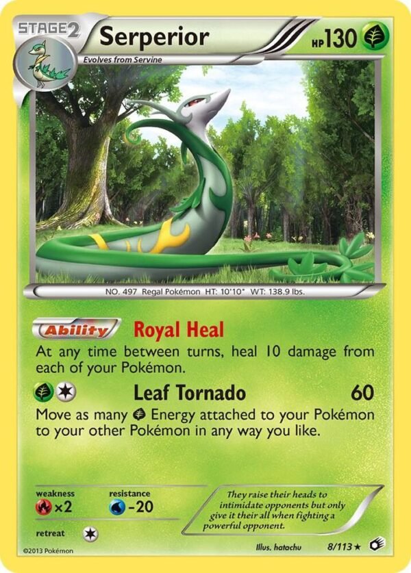 Serperior 8/113 Reverse Holofoil Legendary Treasures