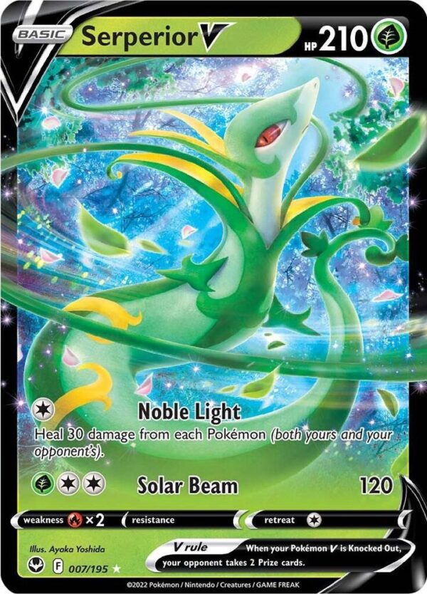 Serperior V 007/195 Holofoil SWSH12: Silver Tempest