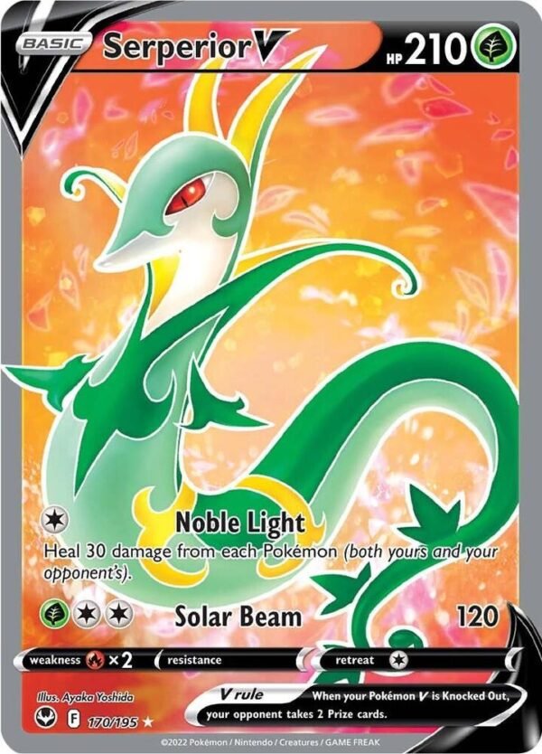 Serperior V (Full Art) 170/195 Holofoil SWSH12: Silver Tempest Serperior V (Full Art) 170/195 Holofoil SWSH12: Silver Tempest
