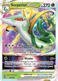 Serperior VSTAR | 008/195 | Holofoil | SWSH12: Silver Tempest Serperior VSTAR | 008/195 | Holofoil | SWSH12: Silver Tempest