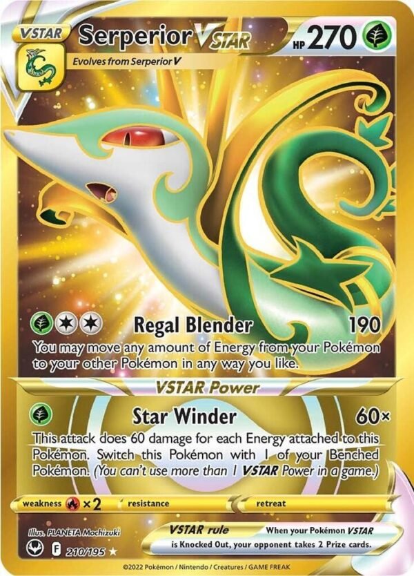 Serperior VSTAR (Secret) (210) 210/195 Holofoil SWSH12: Silver Tempest Serperior VSTAR (Secret) (210) 210/195 Holofoil SWSH12: Silver Tempest