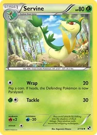 Servine (3) | 3/114 | Reverse Holofoil | Black and White