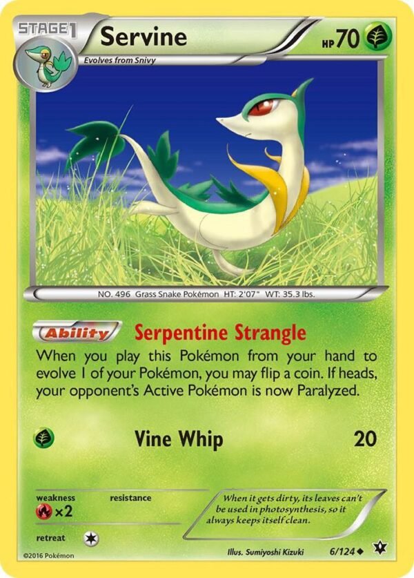 Servine 6/124 Reverse Holofoil XY – Fates Collide