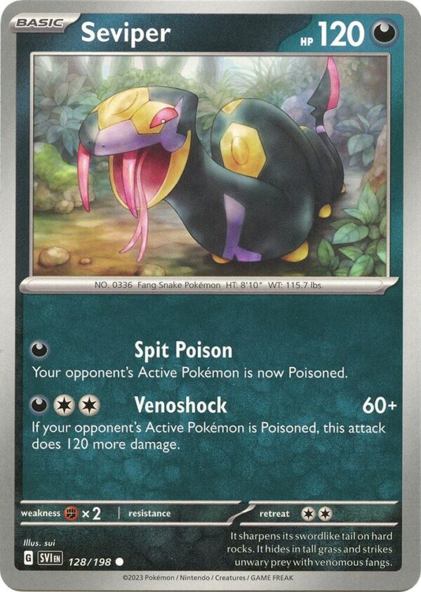 Seviper 128/198 Reverse Holofoil SV01: Scarlet & Violet Base Set